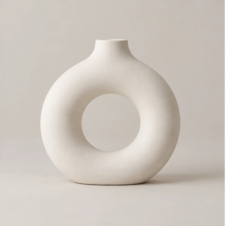 Halo Bud — porcelain white vase